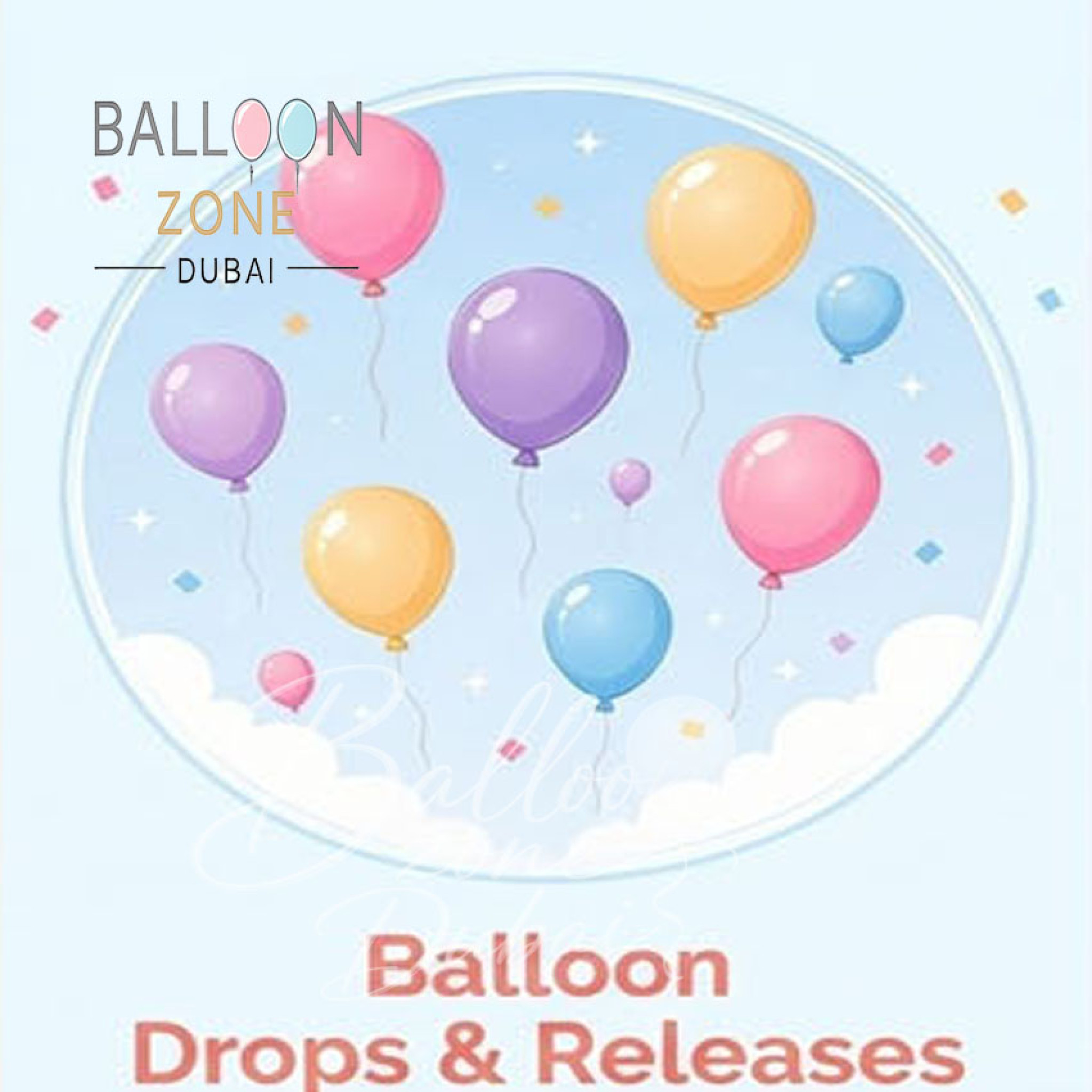 Balloons drops and releases