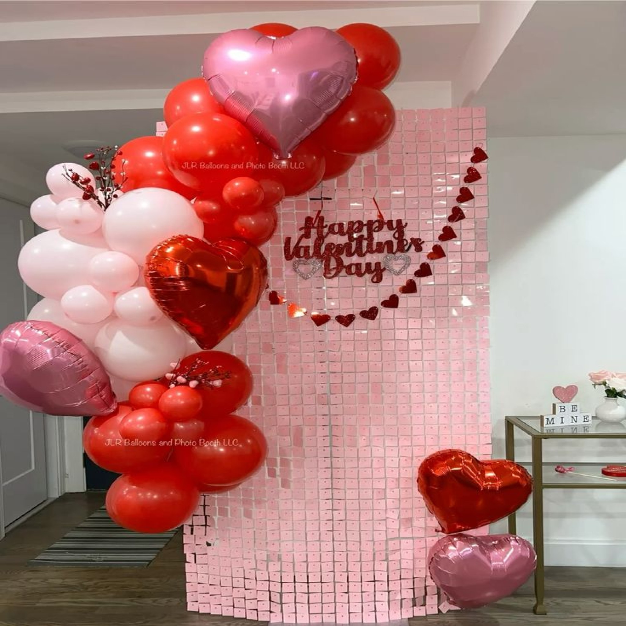 *Grand Romance L-Shaped Doorway Balloon Arch & Welcome Sign Setup