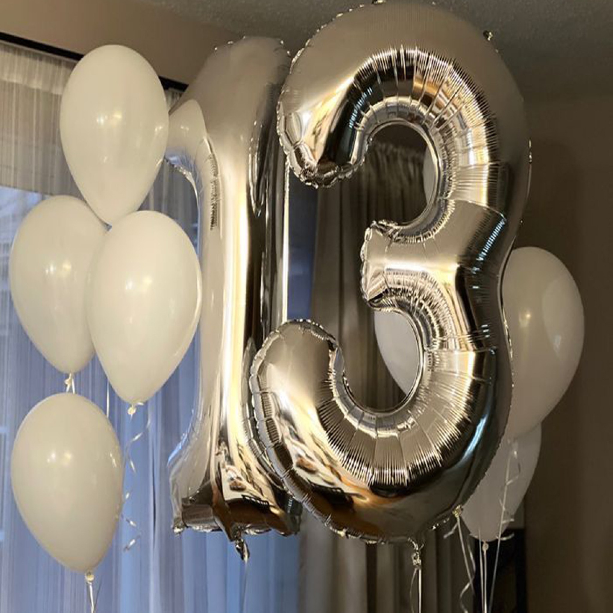 13th Birthday Balloon Bouquet Dubai – Double Helium Number & Dual Bouquet Package