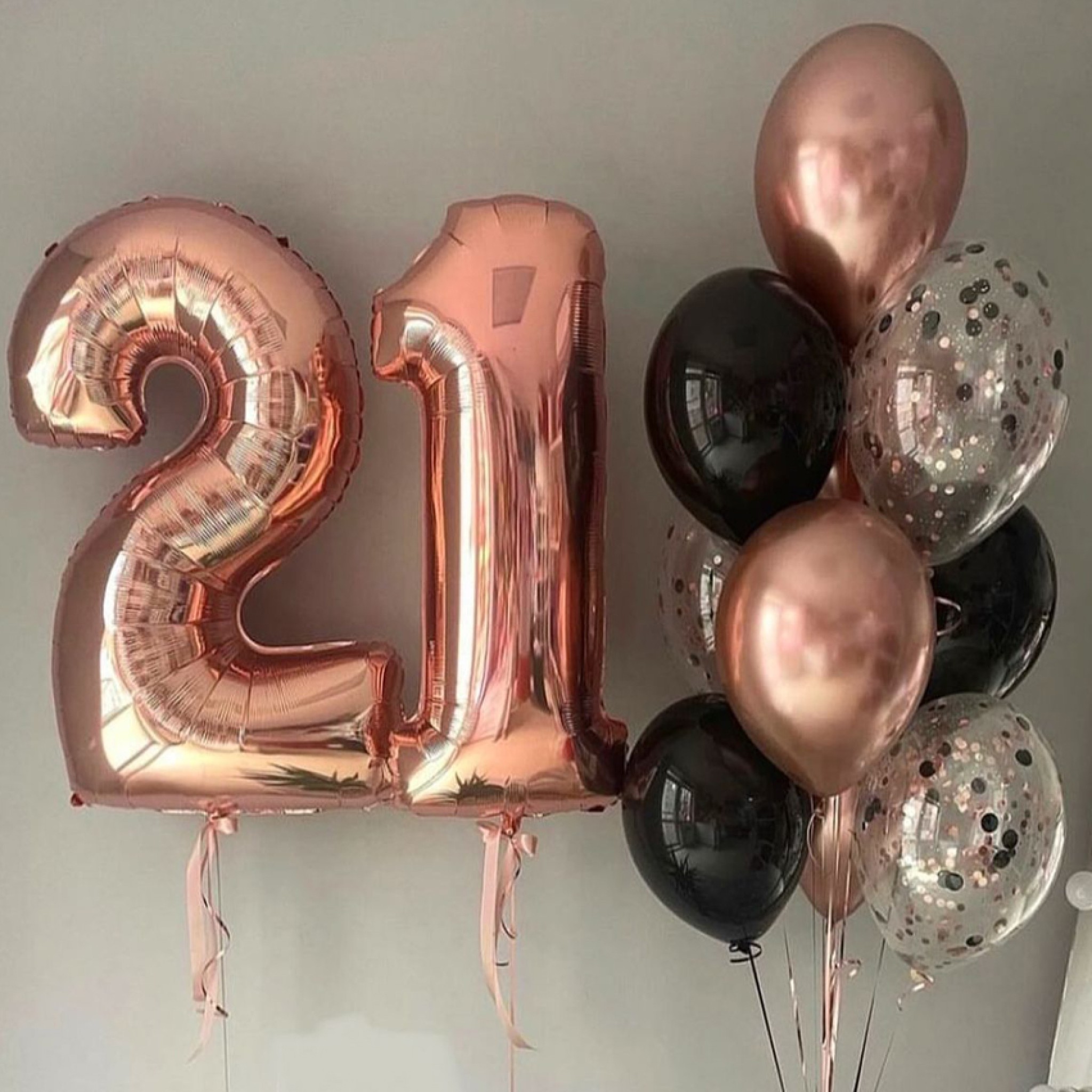 21st Birthday Balloon Bouquet Dubai – Helium Number 21 & Bouquet Package