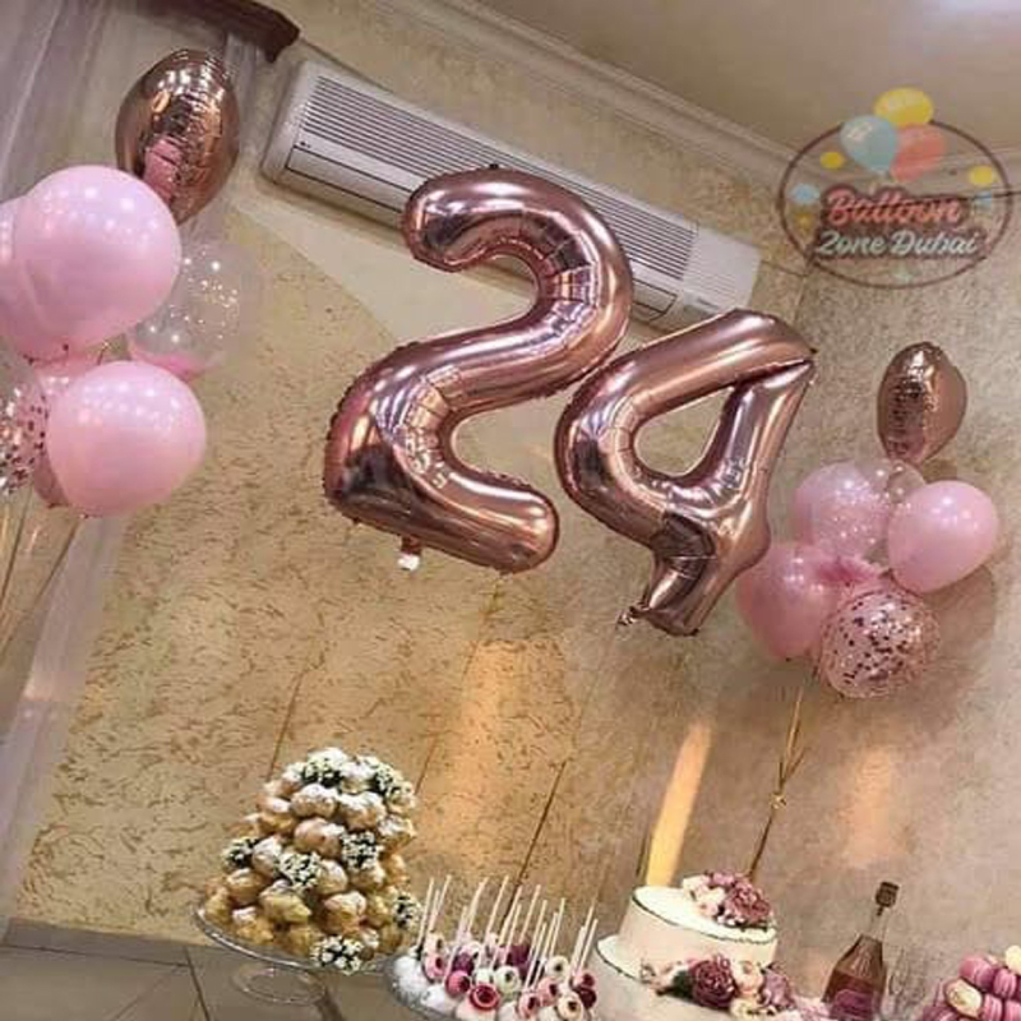 24th Birthday Balloons Decoration Package