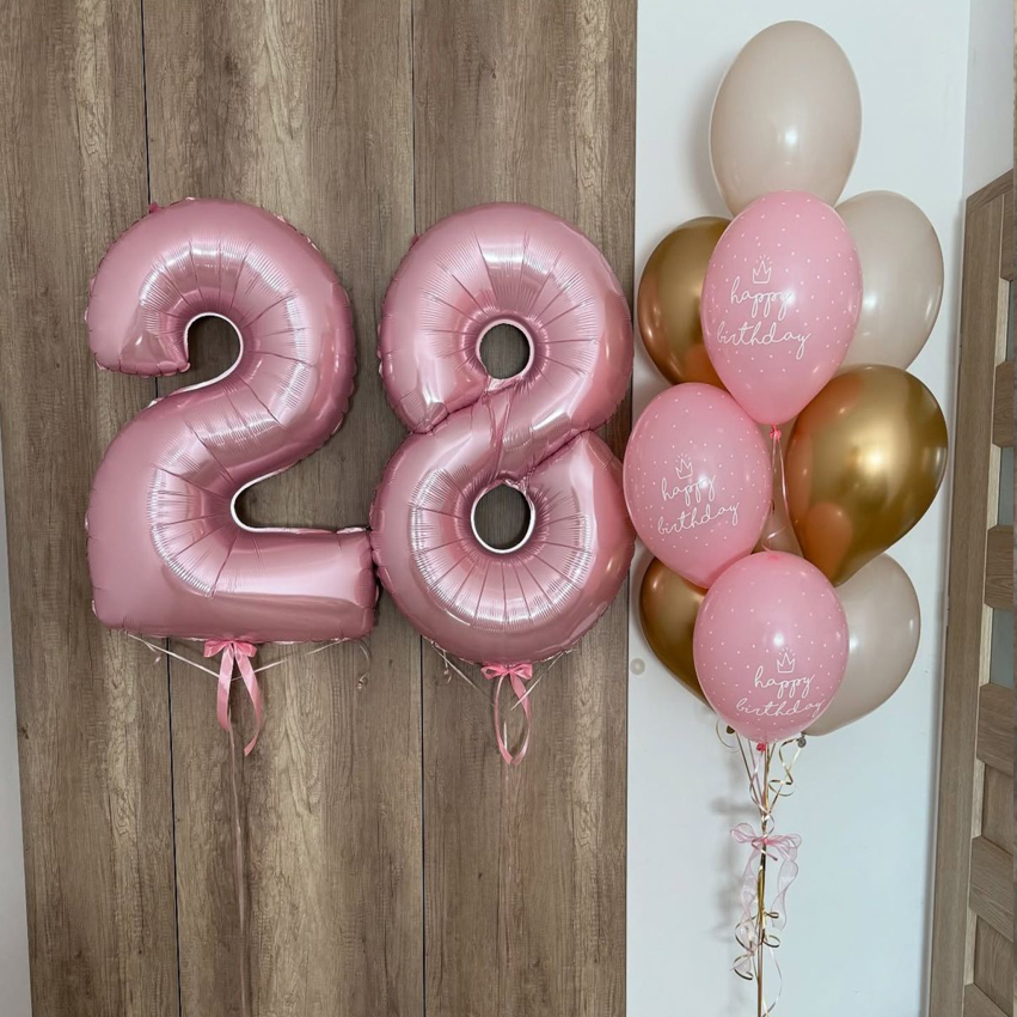 28th Birthday Balloon Bouquet Dubai – Helium Number 28 & Bouquet Package