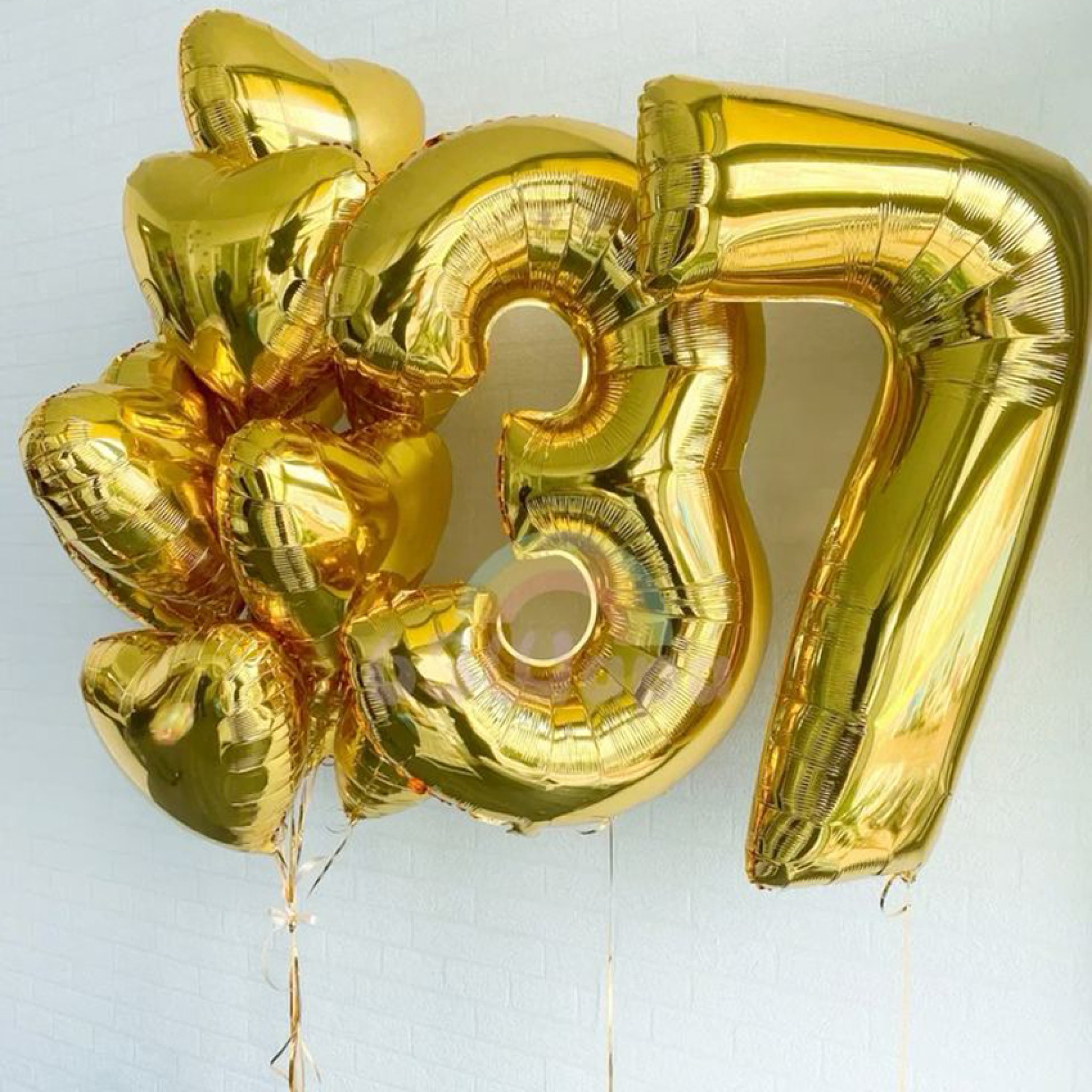 37th Birthday Heart Balloon Bouquet Dubai