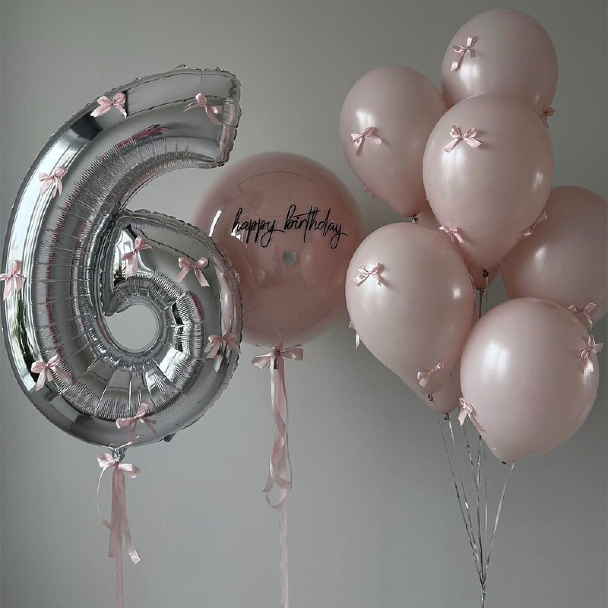 6th birthday customized balloons setup in Dubai