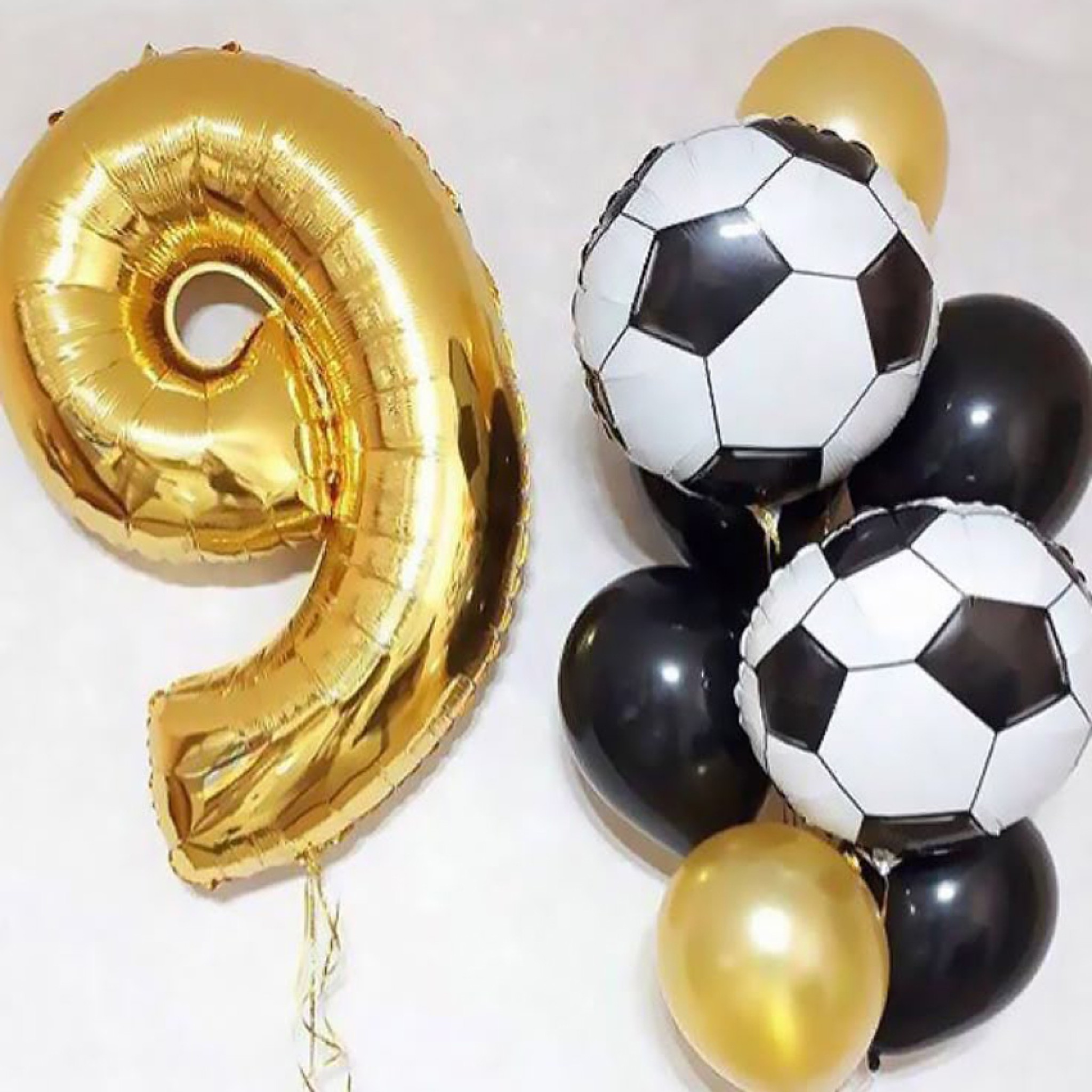 9th Birthday Football Theme Balloon Bouquet Dubai – Helium Number & Bouquet Package