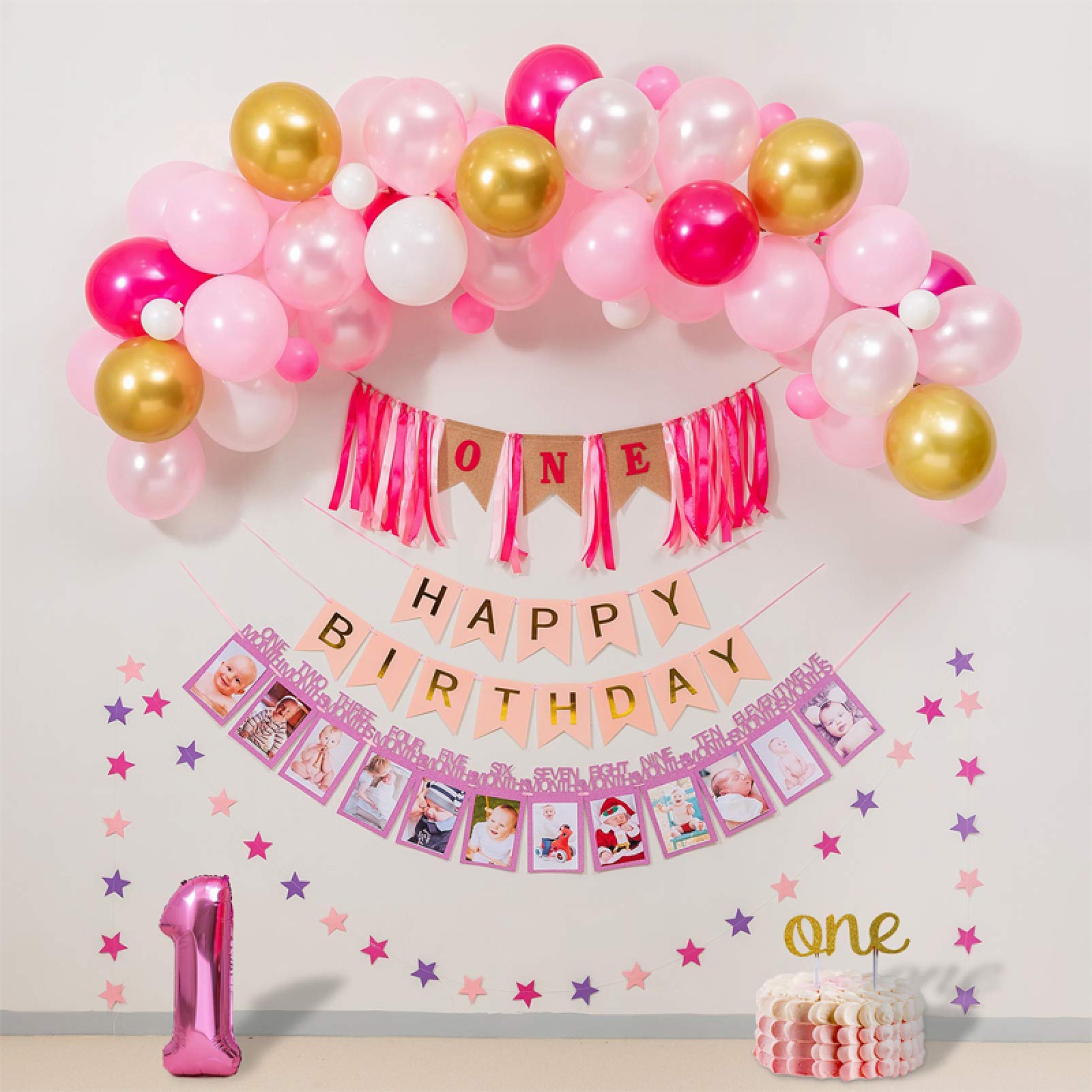 A Splash of Rainbow Birthday Balloon Bouquet