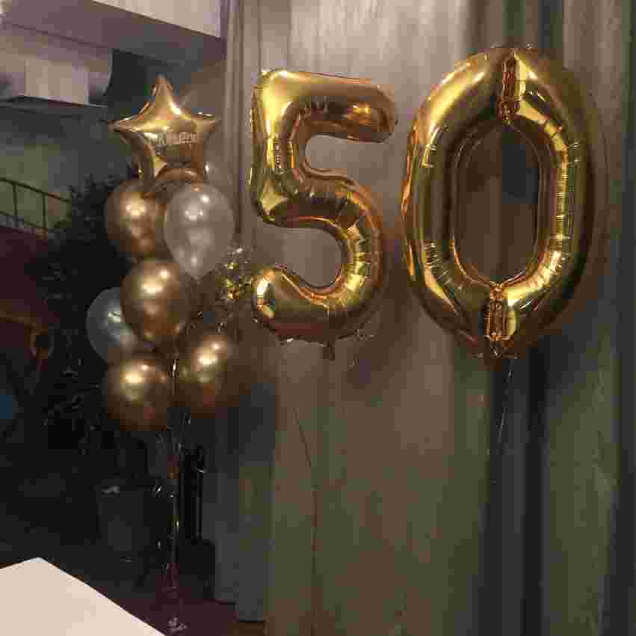 Classic 50th Birthday Balloon Bouquet Celebration Set