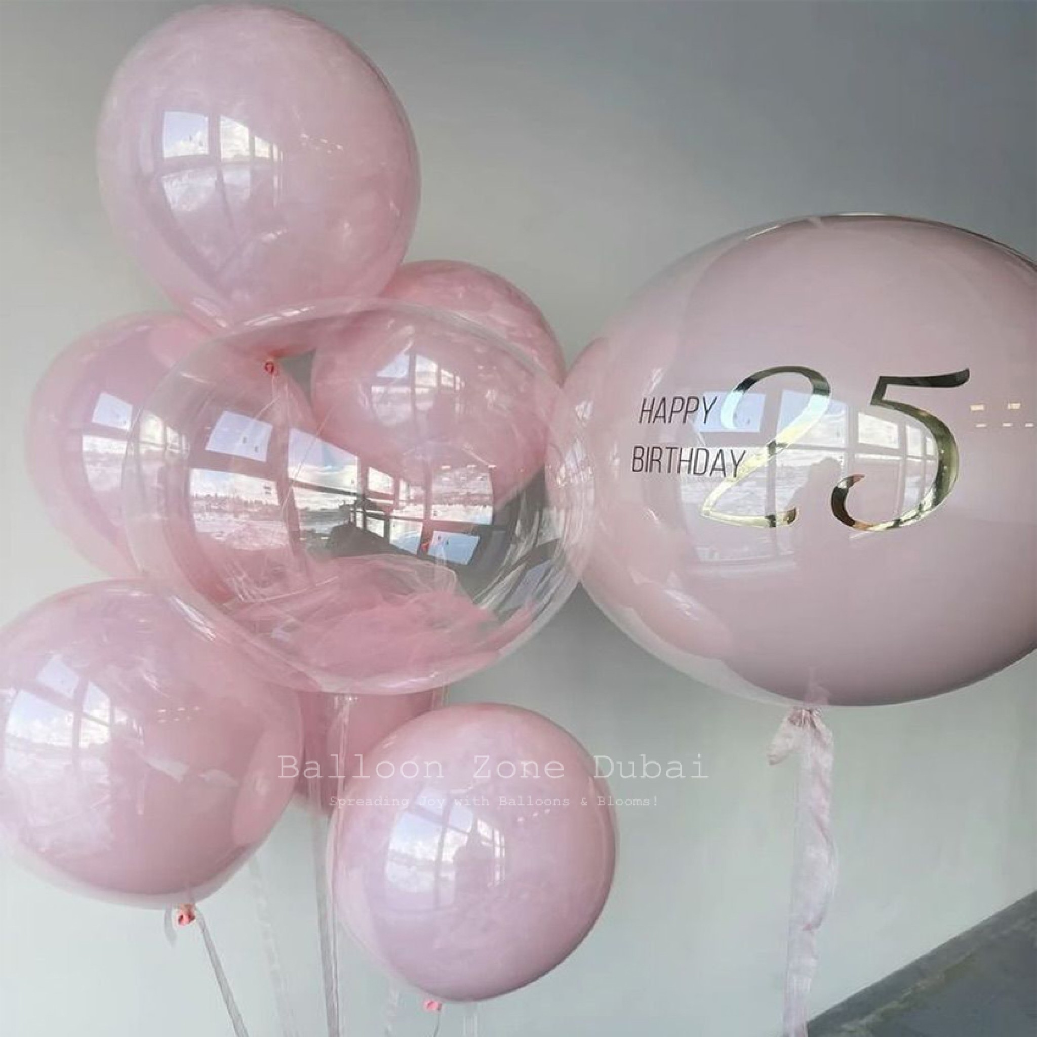 Classic Customized Bubble Balloon & Helium Bouquet Set