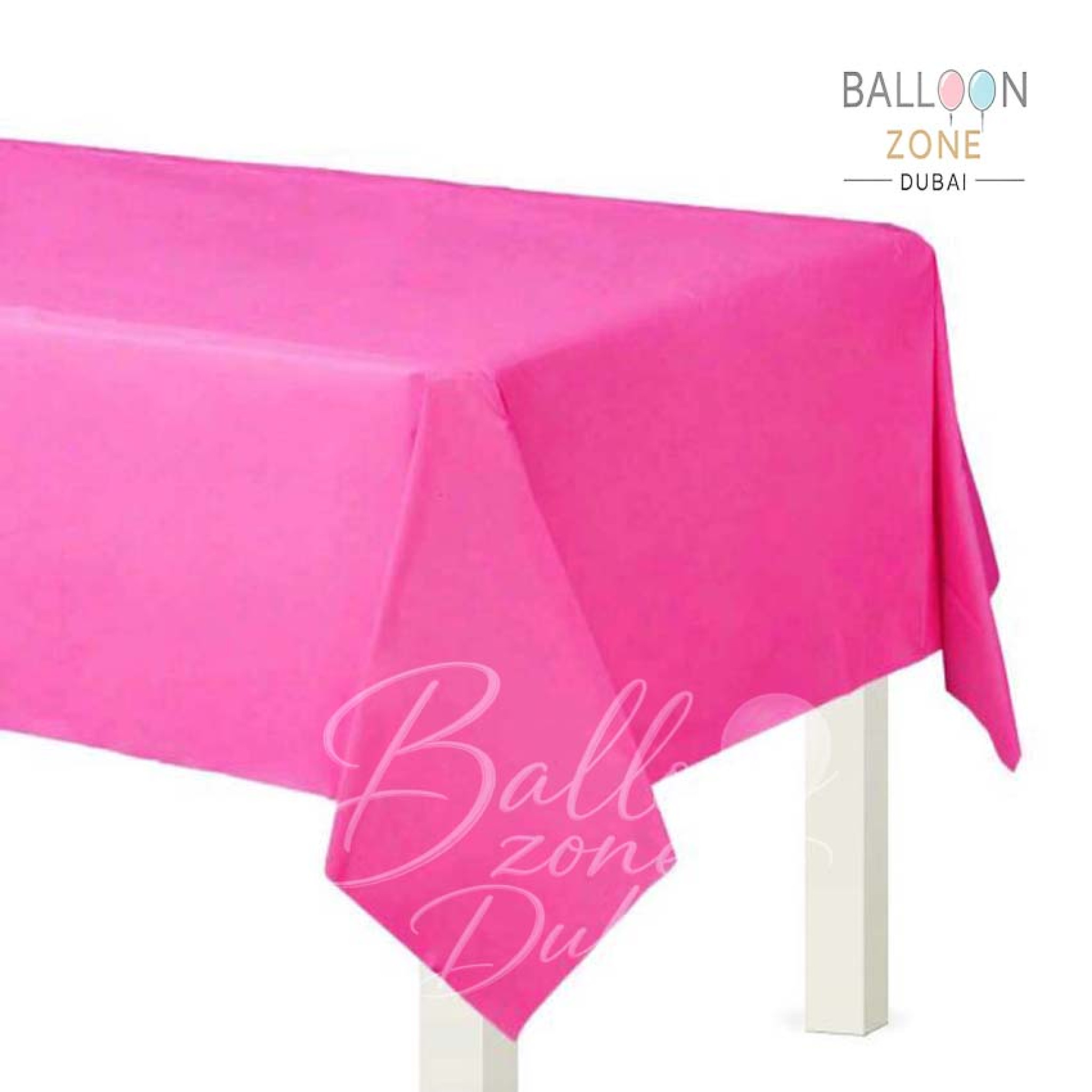 Dark Pink Plastic Table Cover