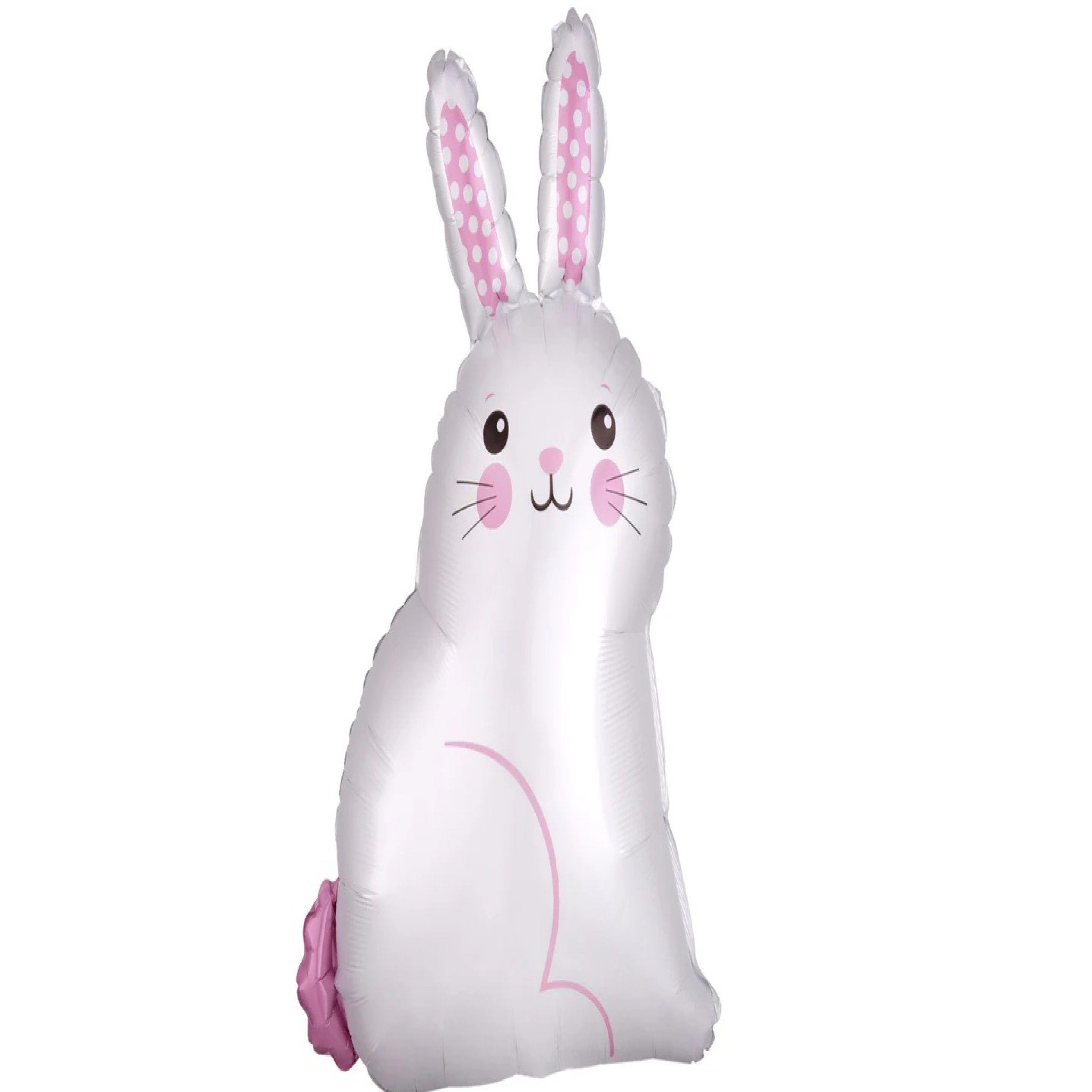 Easter White Bunny Satin Junior Shape Balloon 40x55cm