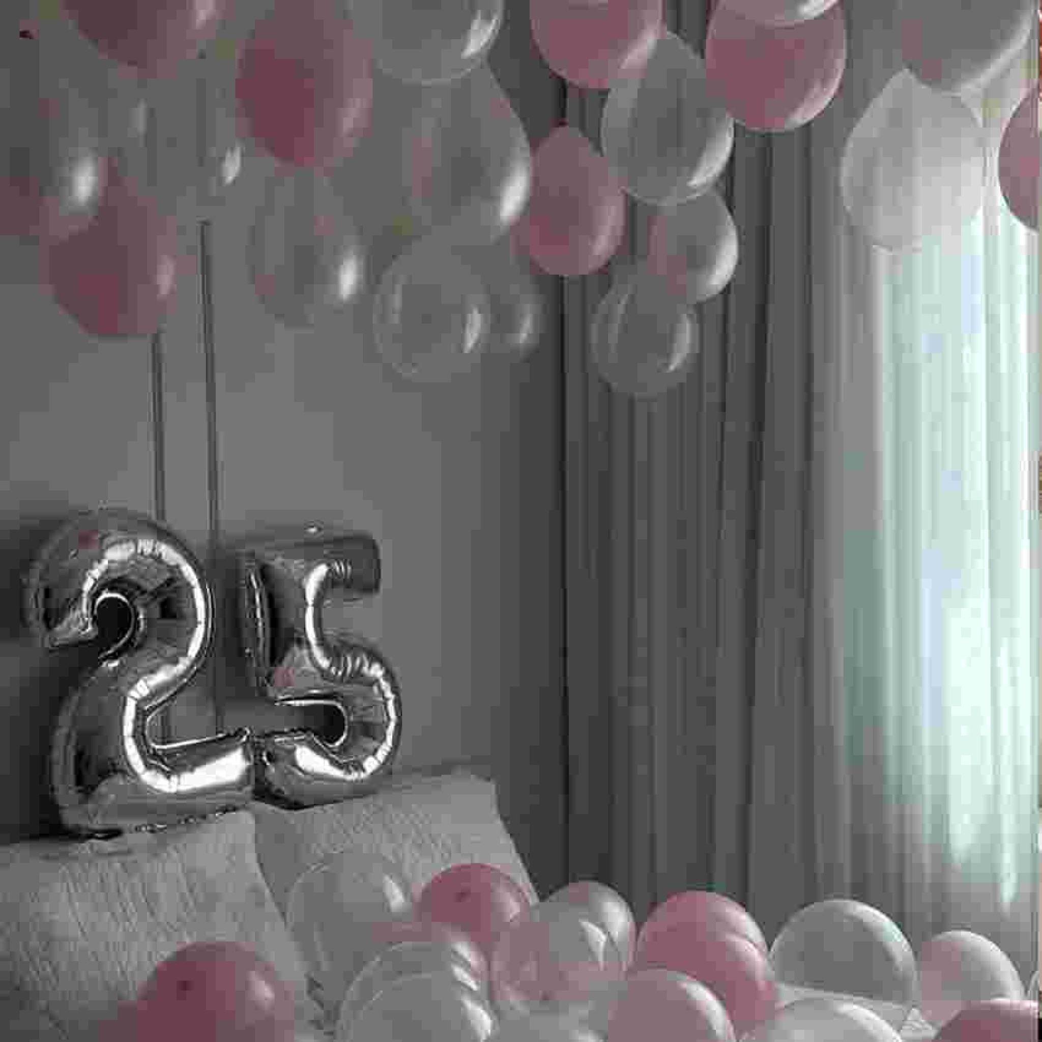 Elegant 25th Birthday Balloon Celebration Package