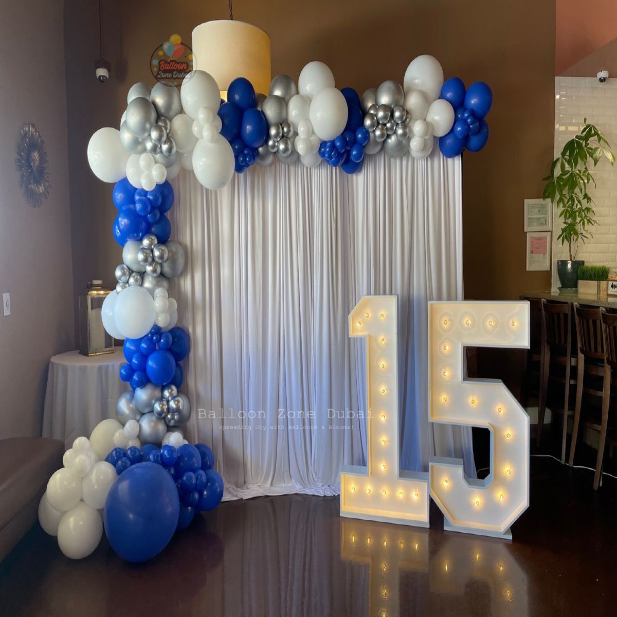 Elegant Combustion Birthday Balloon Garland (BIR-ID#0037)