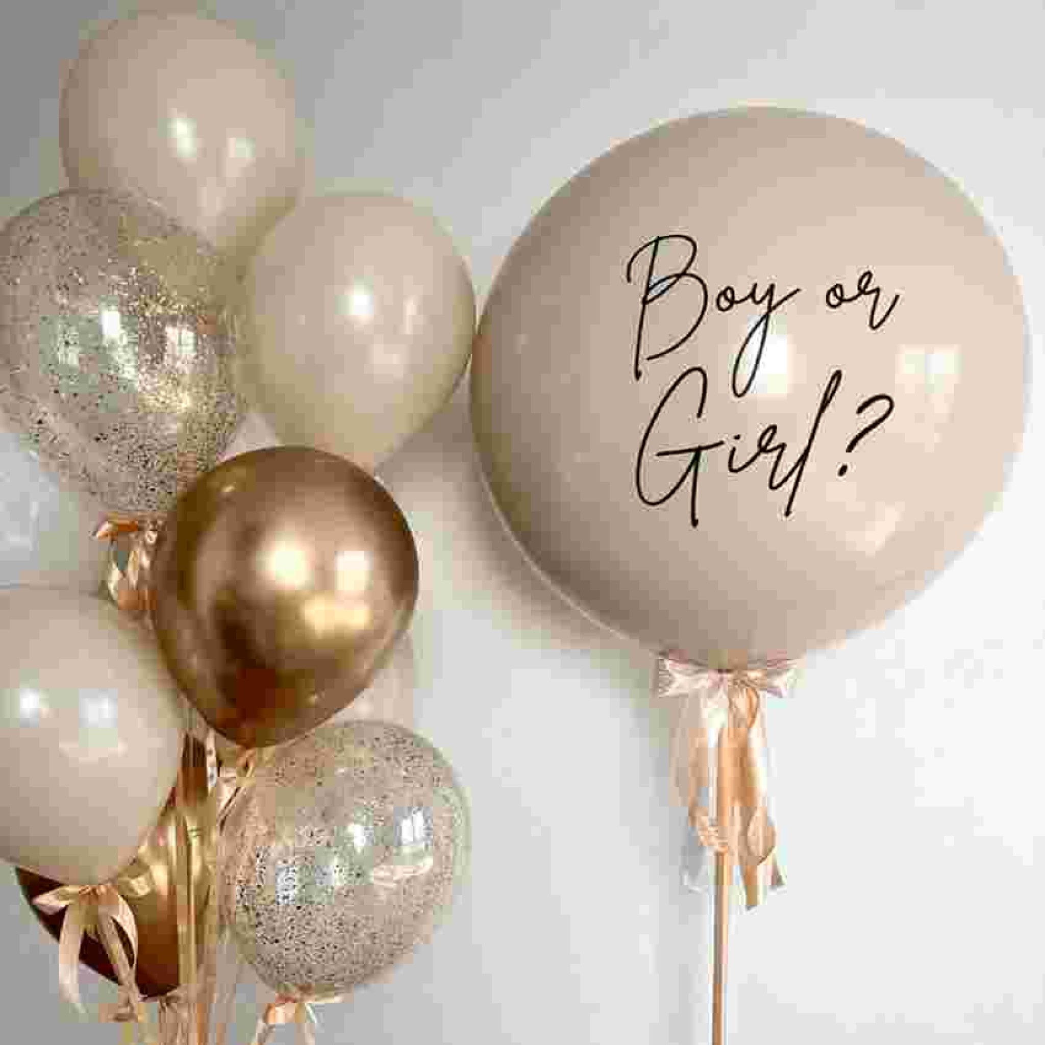 Elegant Gender Reveal Balloon Surprise Package