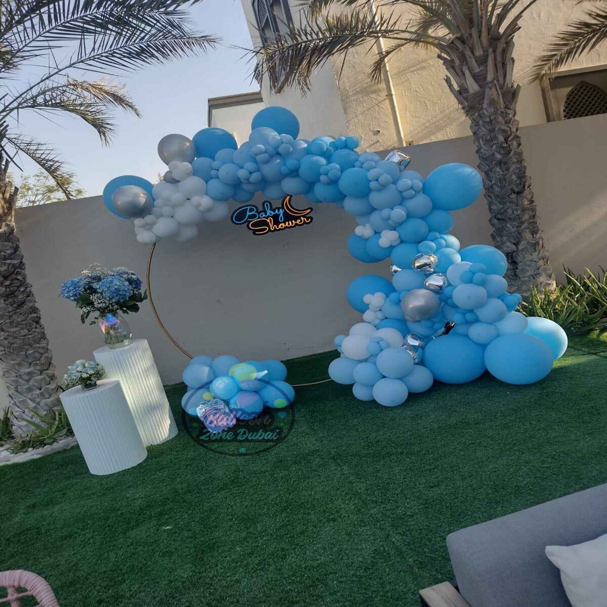 Little Miracles Baby shower balloons Garland