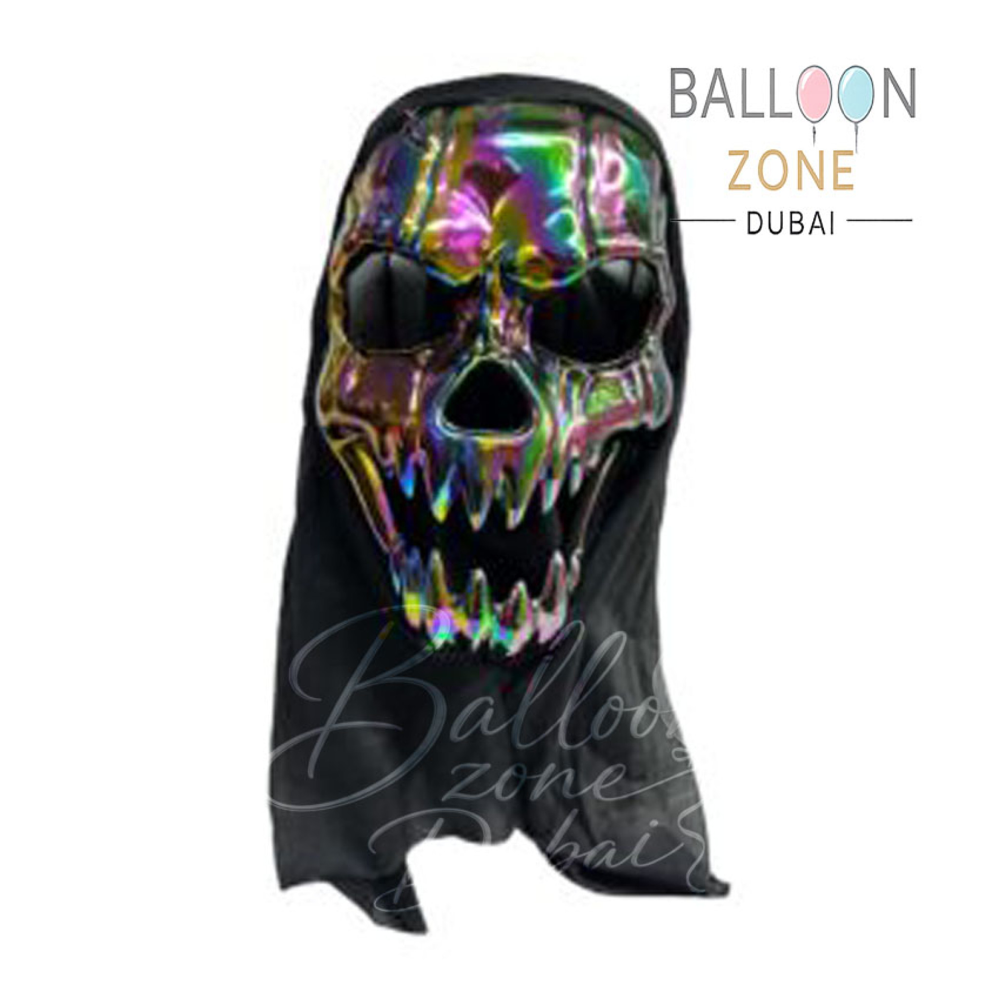 Metallic Holographic Skull Halloween Mask â€“ Halloween Costume