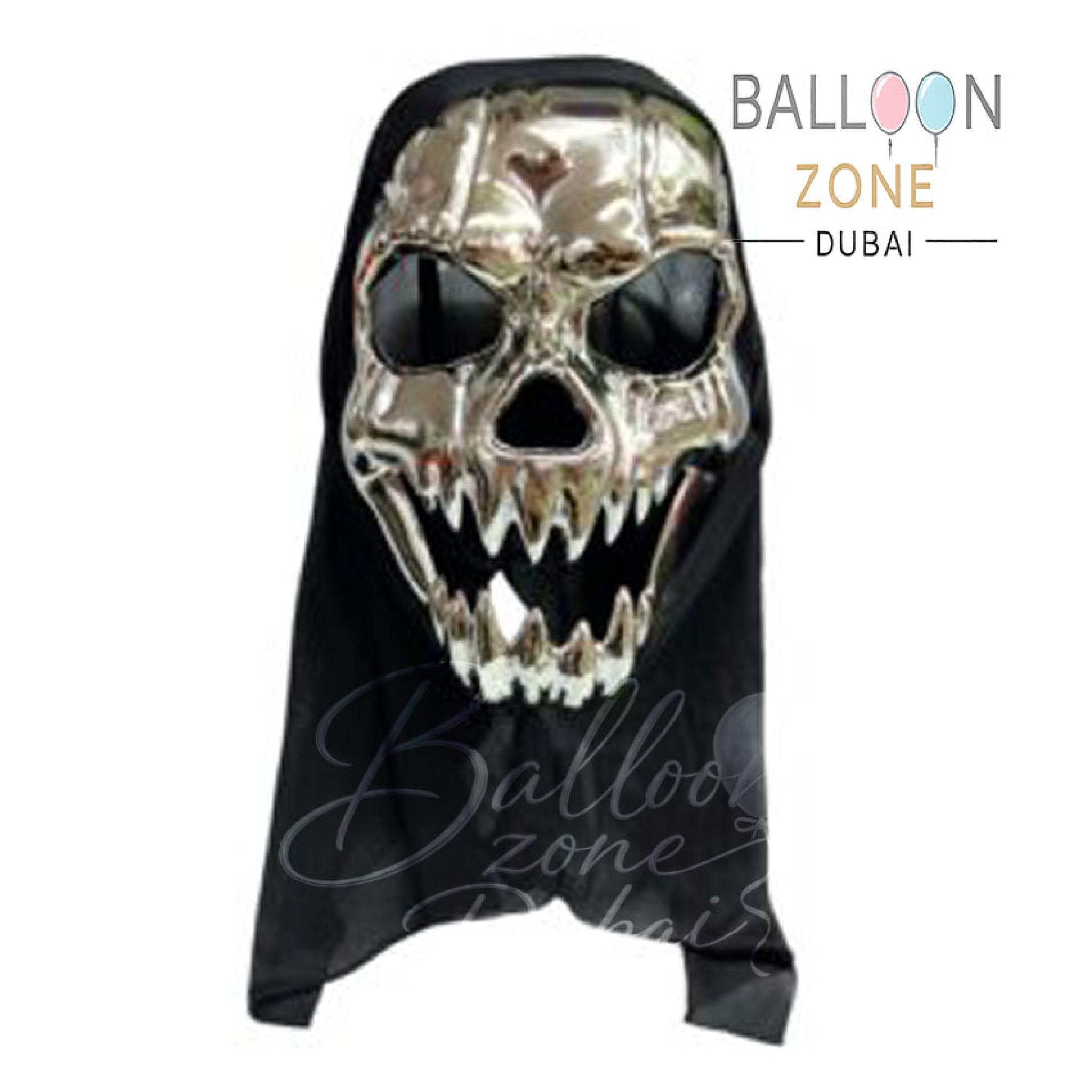 Metallic Silver Skull Halloween Mask â€“ Halloween Costume