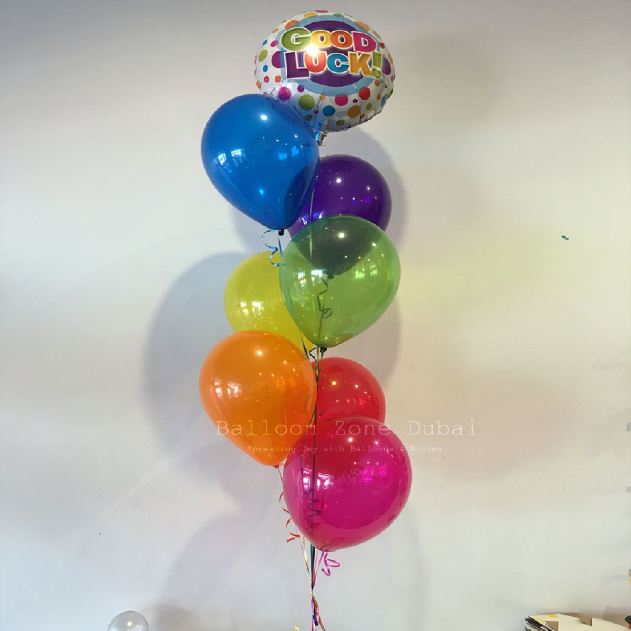 Multicolor Success Good Luck Helium Balloon Bouquet Package
