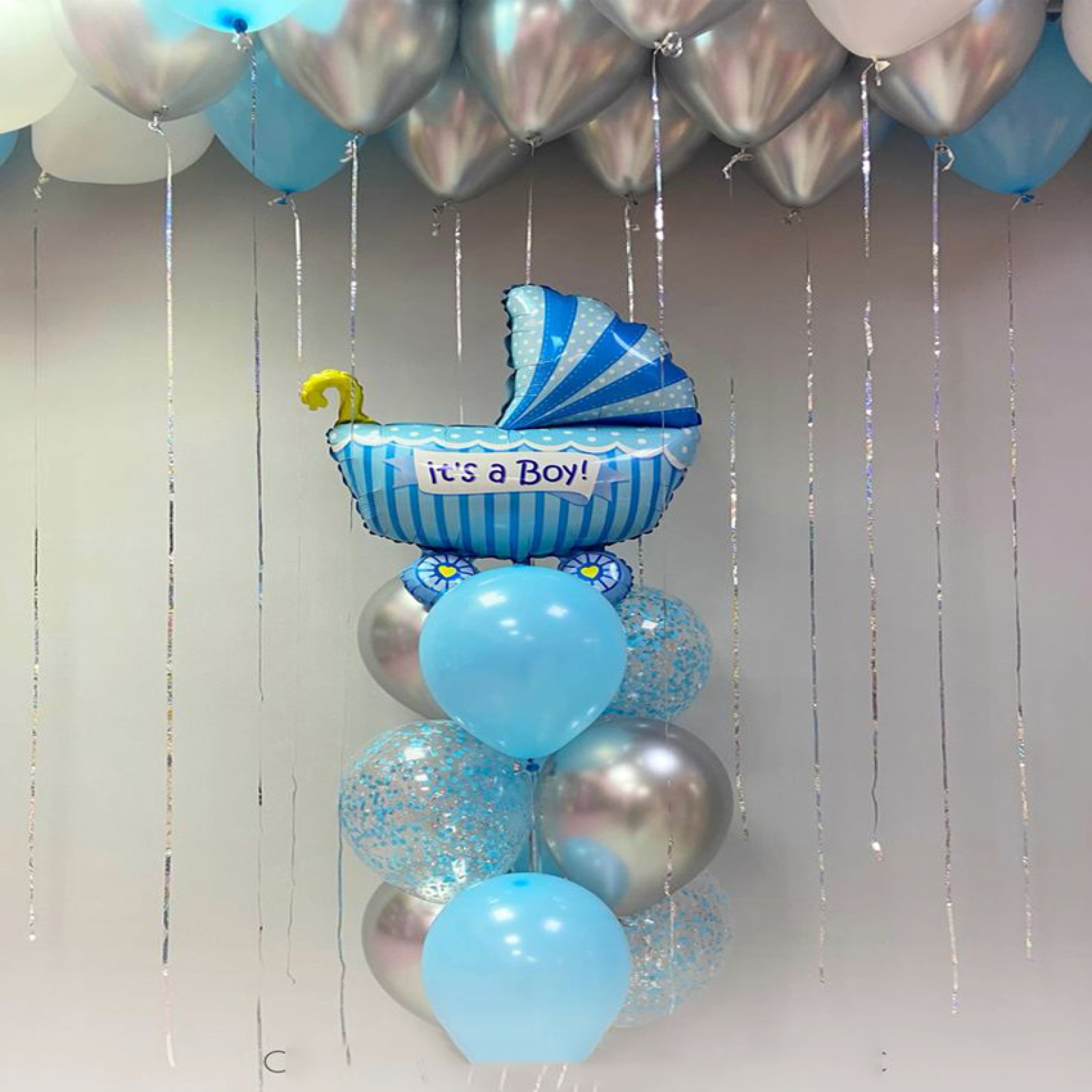 Newborn Baby Boy Ceiling Balloons Dubai – Balloons & Helium Bouquet
