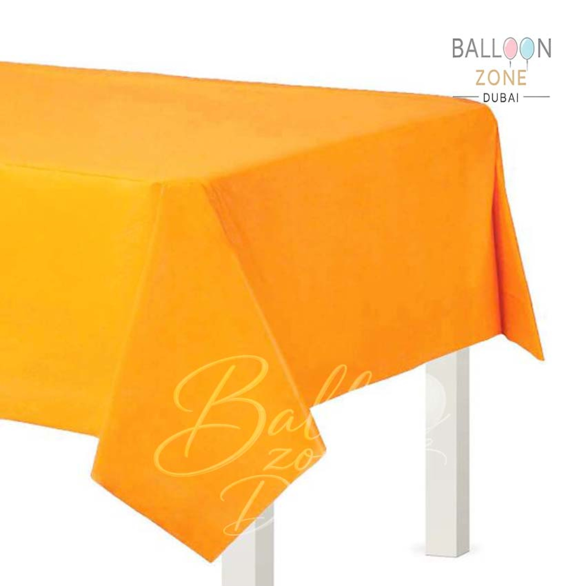 Orange Plastic Table Cover
