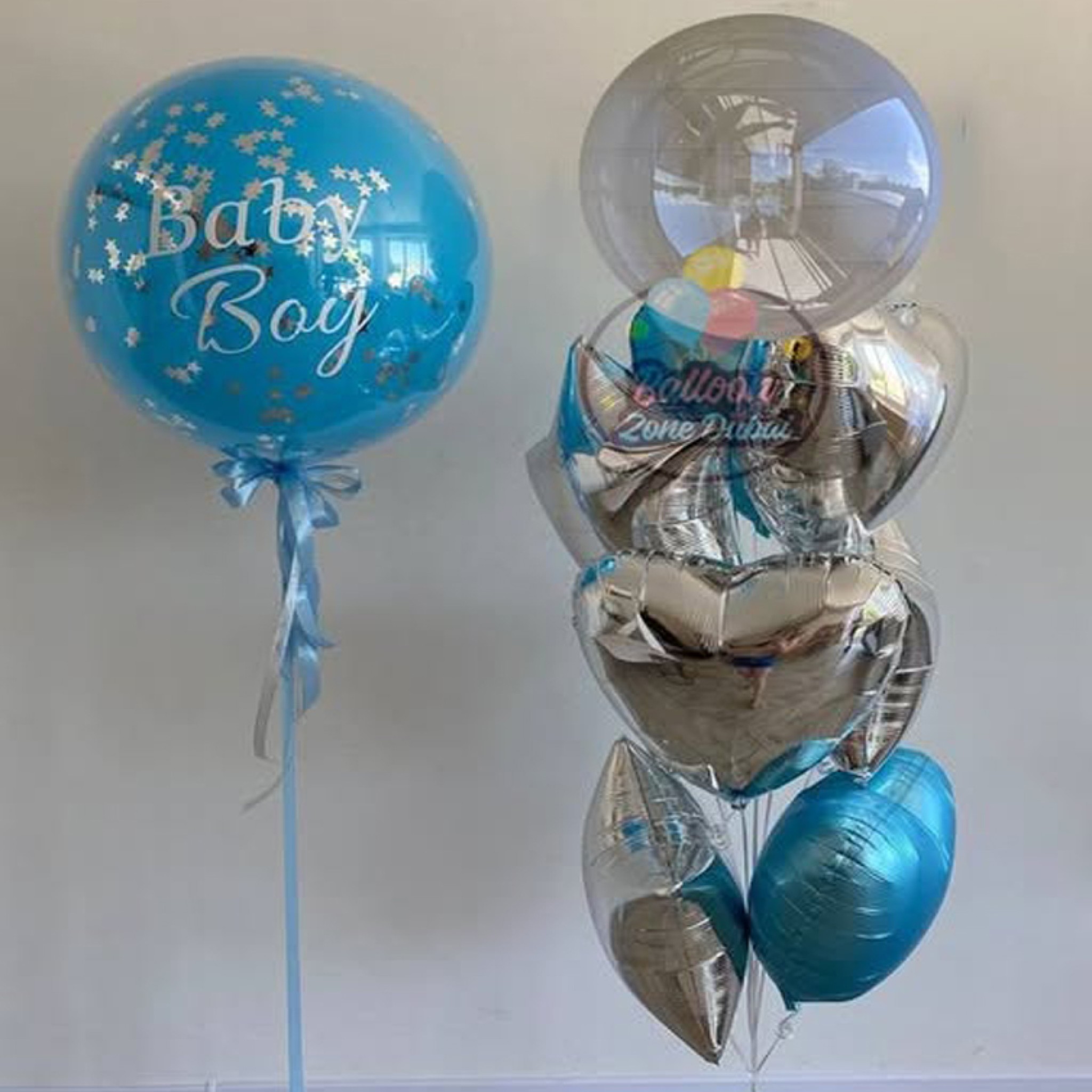 Personalized â€œItâ€™s a Boyâ€ Newborn Balloon Bouquet with Customized Touch