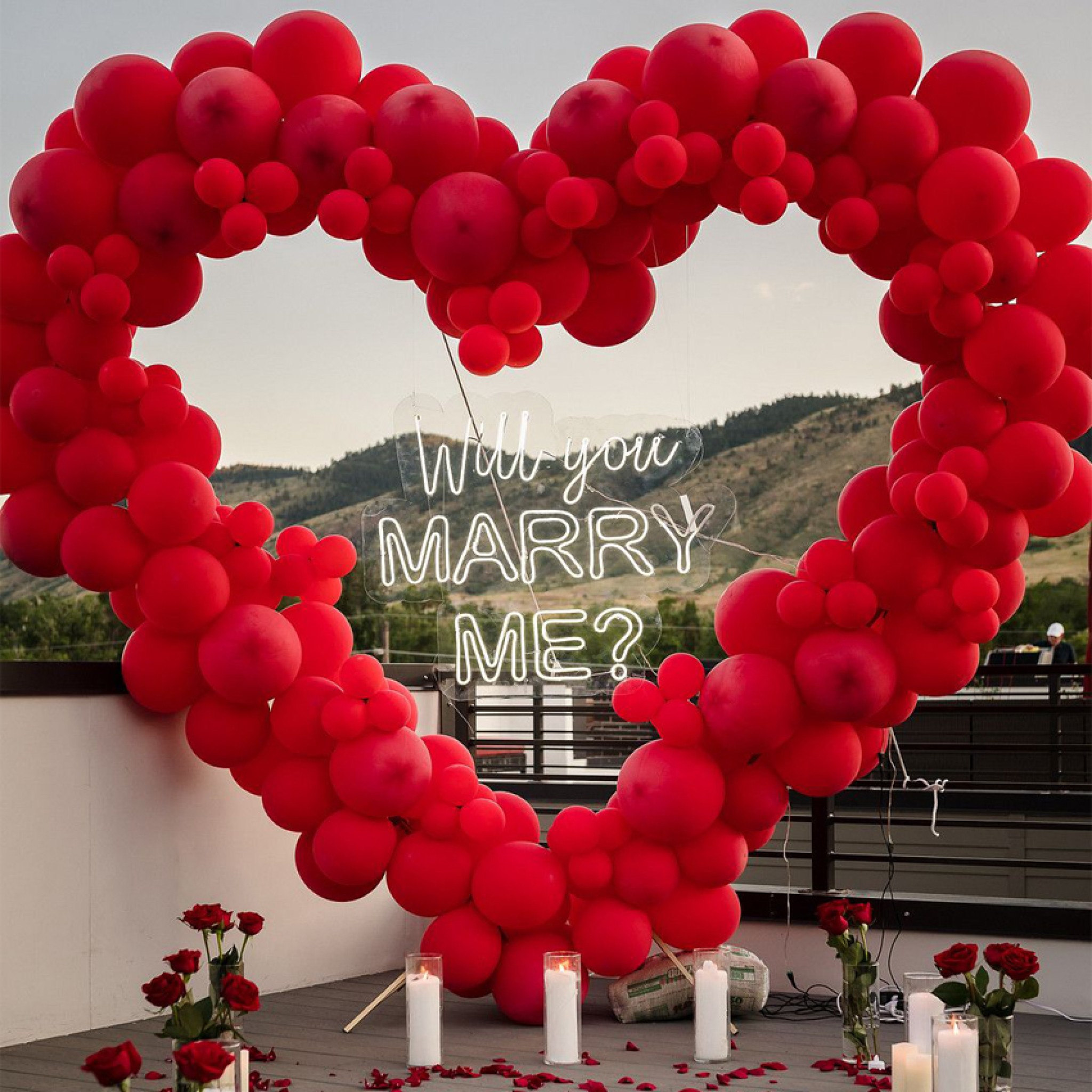 Red Love Marry me Balloon Decoration Set 