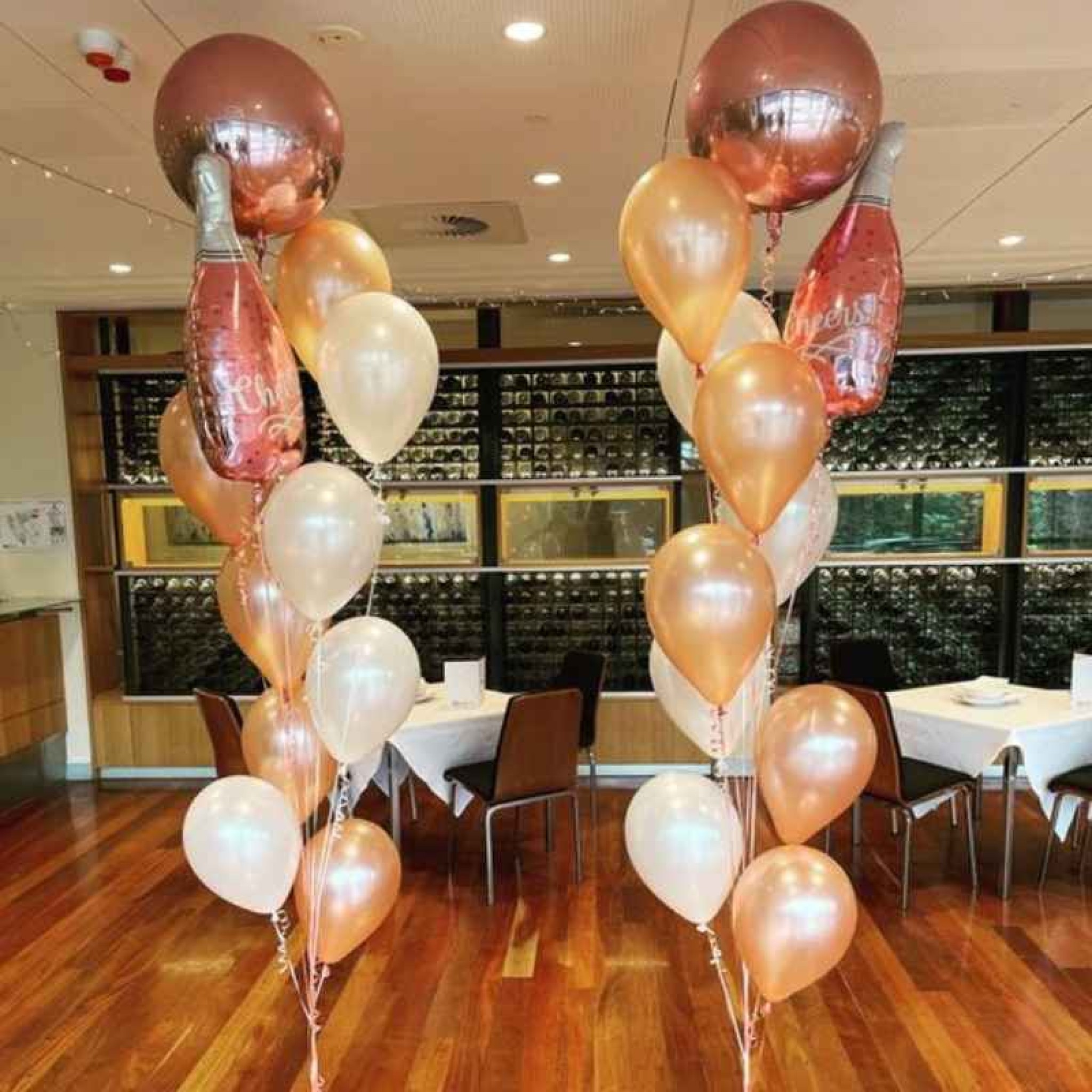 Rose Gold Celebration Balloon Bouquet â€“ Elegant Party Decoration