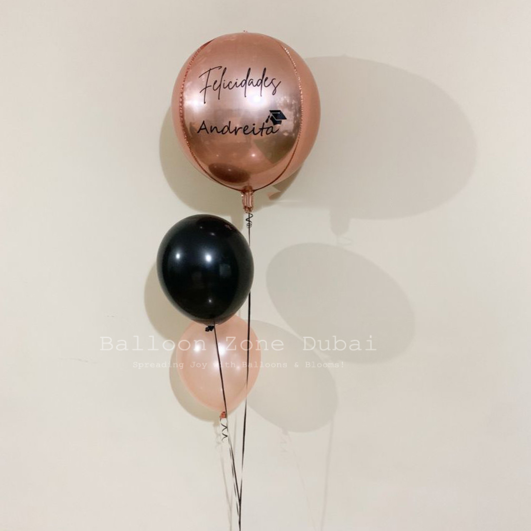 Rose Gold Elegance Orbz Balloon Bouquet