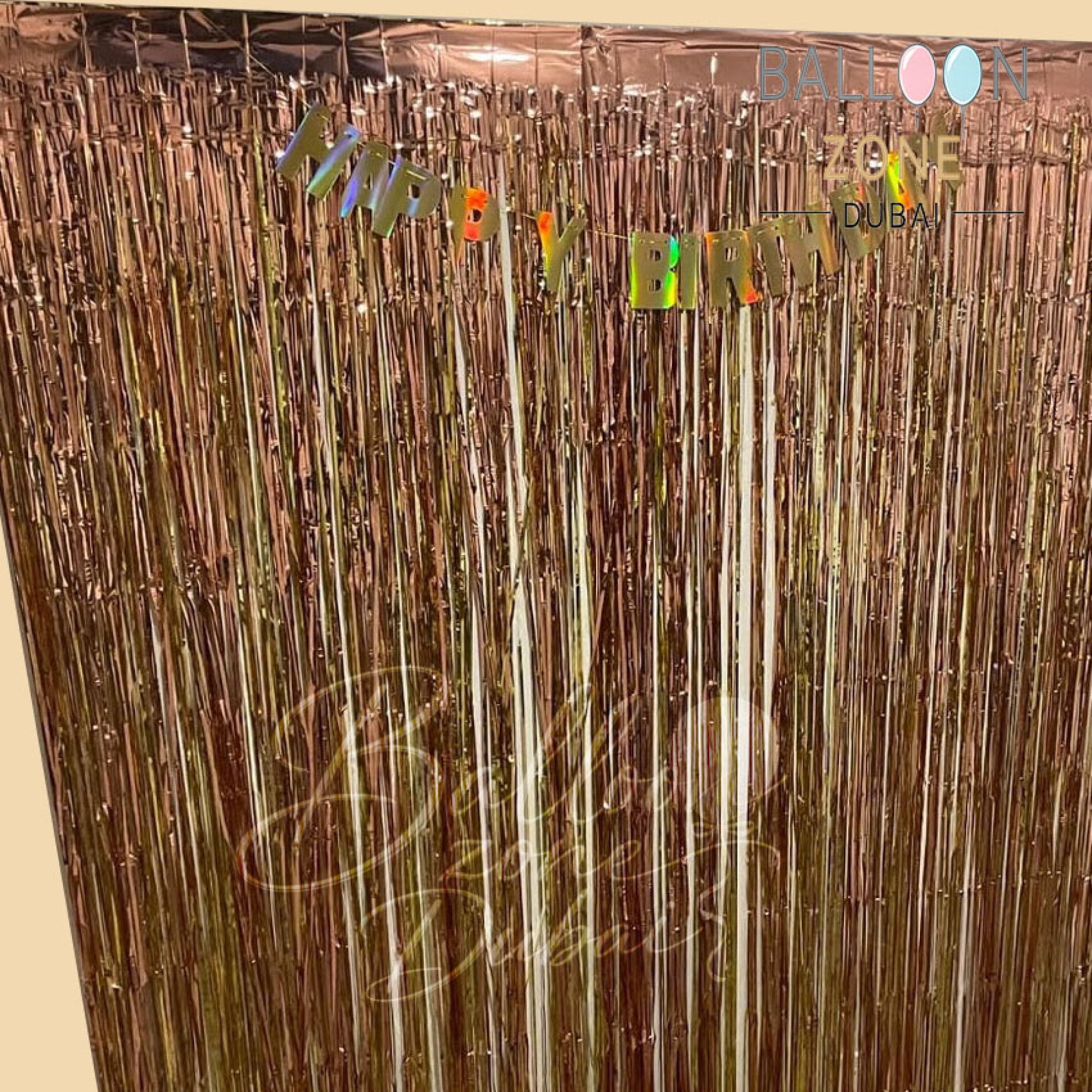 Rose Gold Party Foil Curtain â€“ Foil Curtains Dubai