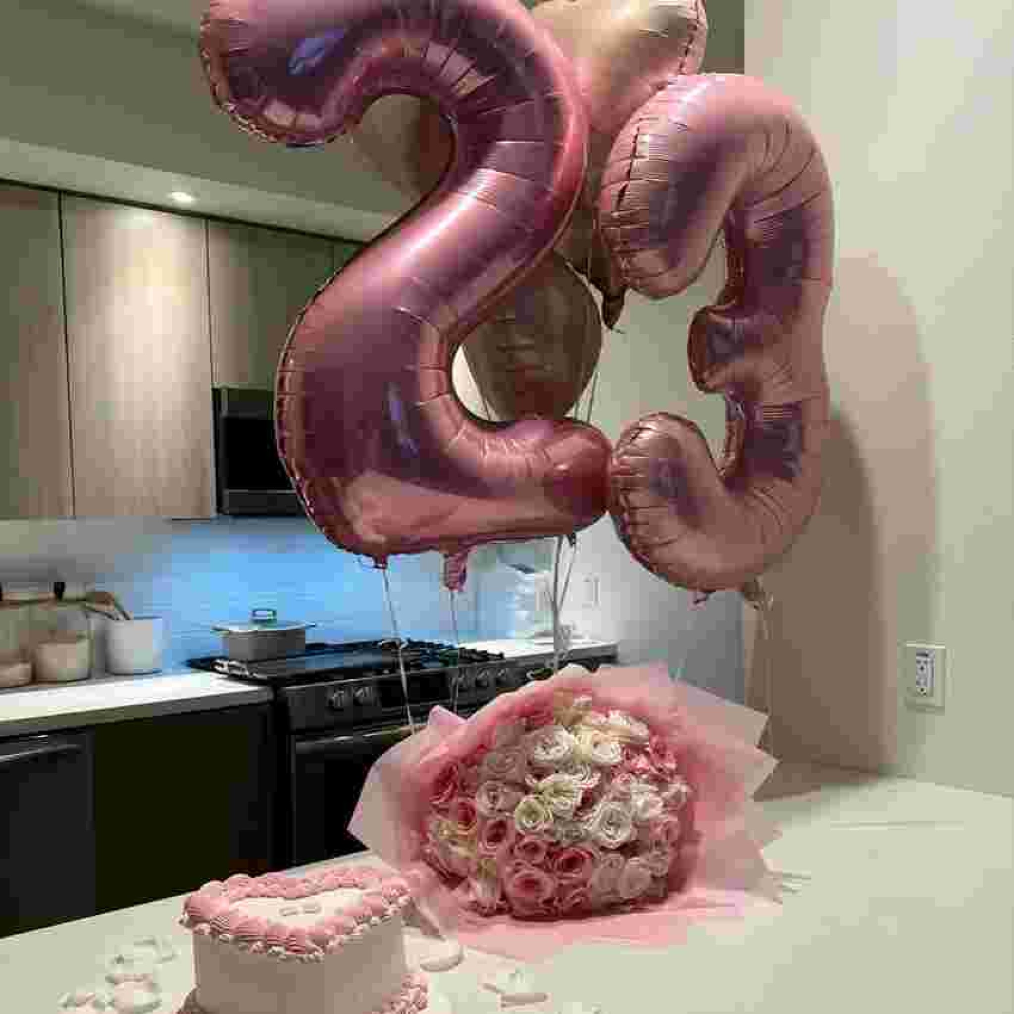 Rose Gold Romantic Hotel Surprise Balloon Decoration Package | Balloon Zone Dubai